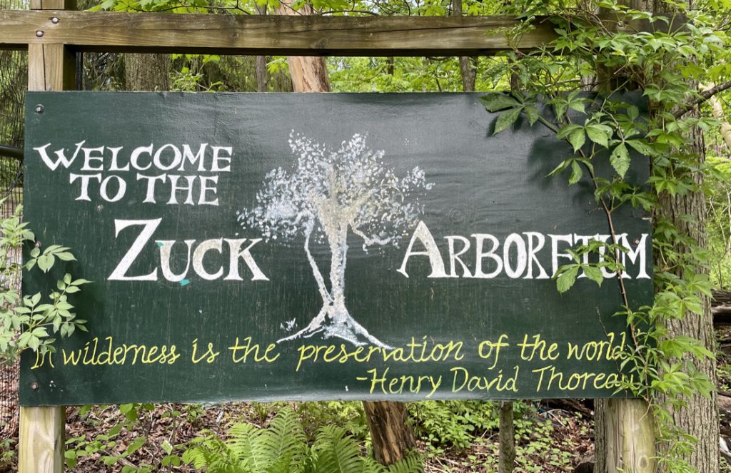 Zuck Arboretum Sign
